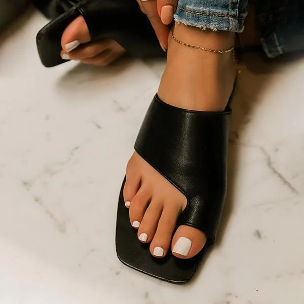 HUXM Mint Strap Detailing Slip On Sandals