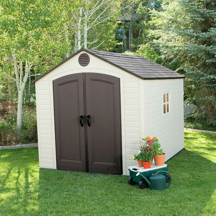 8 Ft. W x 10 Ft. D Plastic Traditional Storage Shed