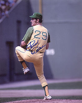 CHUCK DOBSON OAKLAND A'S ACTION SIGNED 8x10