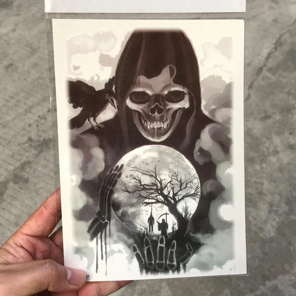 Waterproof Temporary Tattoos Sticker Scorpion Fly birds dark clouds fake tattos flash tatoo tatouage for women men