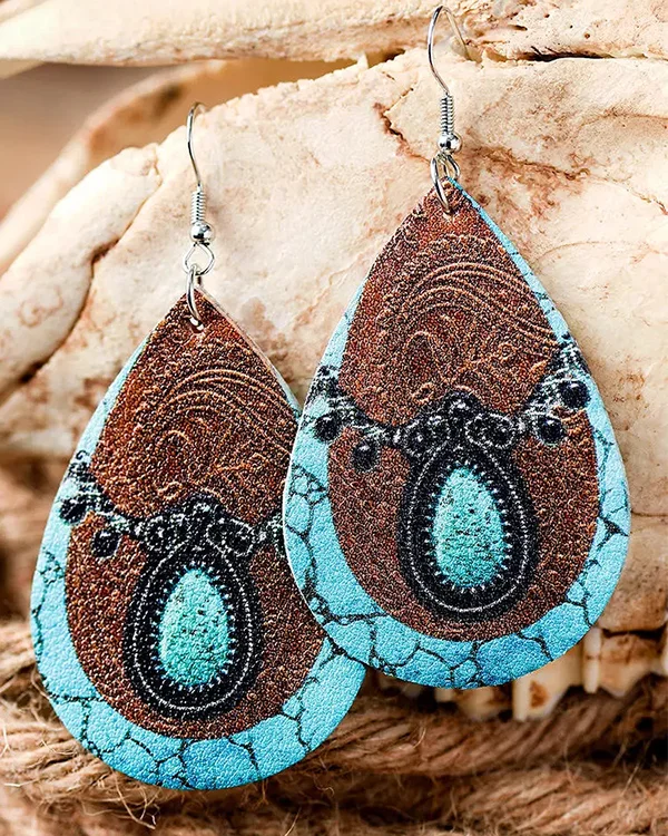 Vintage Turquoise Water Drop Earrings