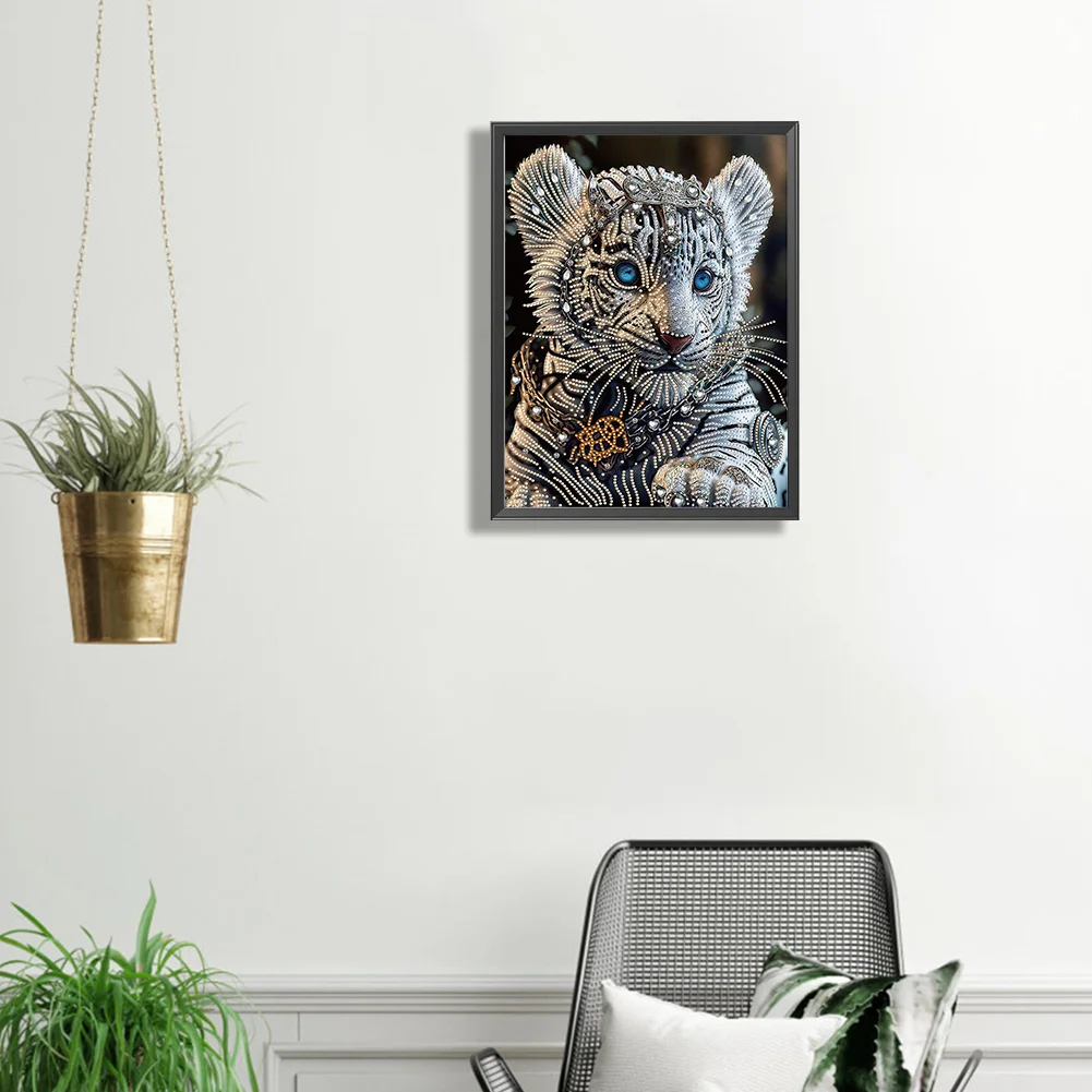 Diamond Painting - Partial Special Shaped Drill - Tiger(30*40cm)
