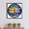 Diamond Painting-DIY Full Round Drill Stained Glass Dragonfly