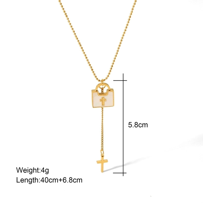Casual Bag 304 Stainless Steel Pendant Necklace