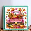 Pumpkin Truck-11CT Stamped Cross Stitch 50*50cm/19.69*19.69in