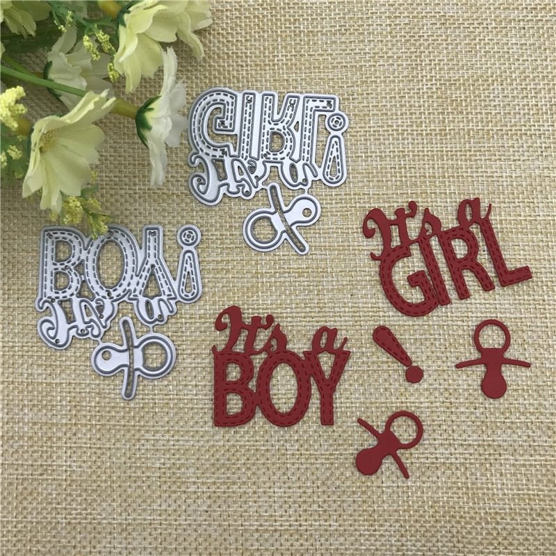 Baby Boy and Baby GIRL Metal cutting dies frame craft cutting die embossing stencil for handmade Paper card making scrapbooking