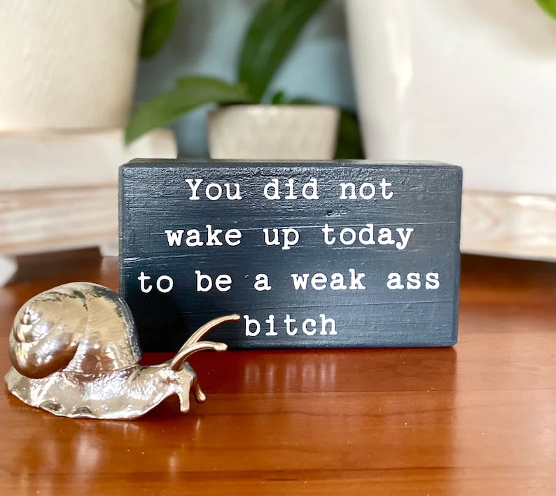Last Day 70% OFF--You did not wake up today to be weak ass b*tch （Black）