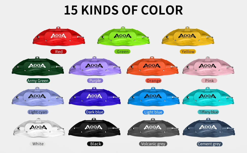 Car aluminum alloy special car special buckle screw fixed caliper cover (4PCS luxury upgrade version)