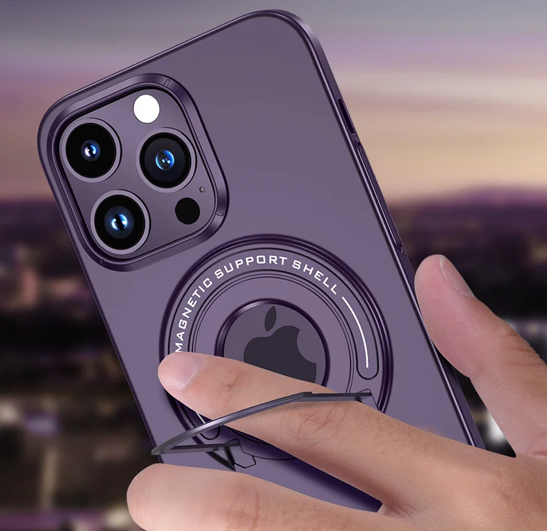 Suitable for iPhone 13/14 Series Magnetic Invisible Bracket Phone Case