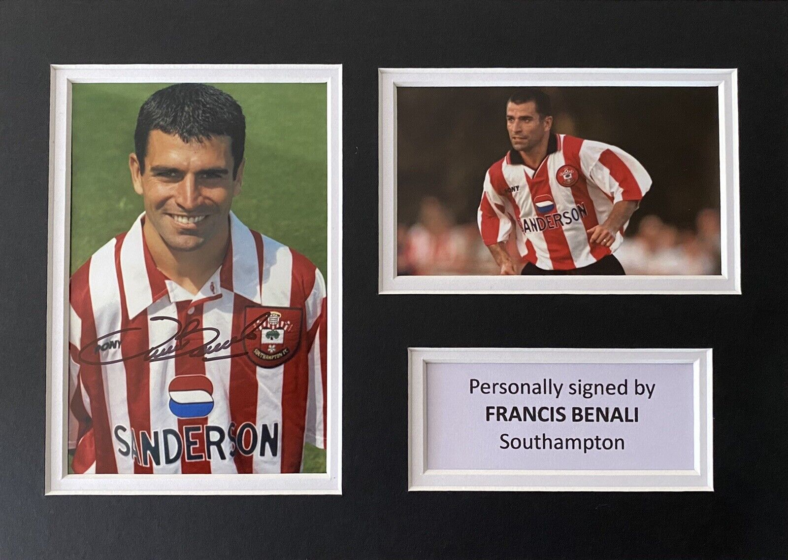 Francis Benali Genuine Signed Celtic Photo Poster painting In A4 Mount Display