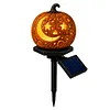Solar Powered Pumpkin Halloween Stake Light Outdoor Waterproof LED Lamp
