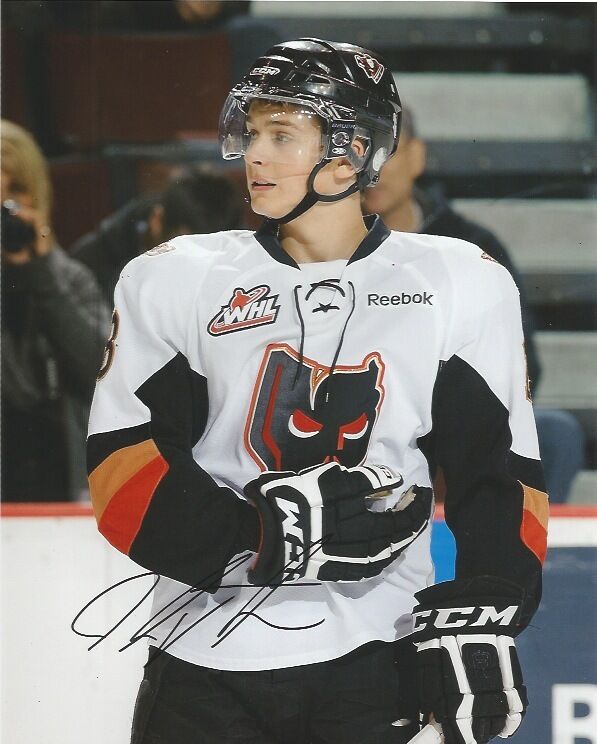 Calgary Hitmen Jake Virtanen Autographed Signed 8x10 Photo Poster painting COA A