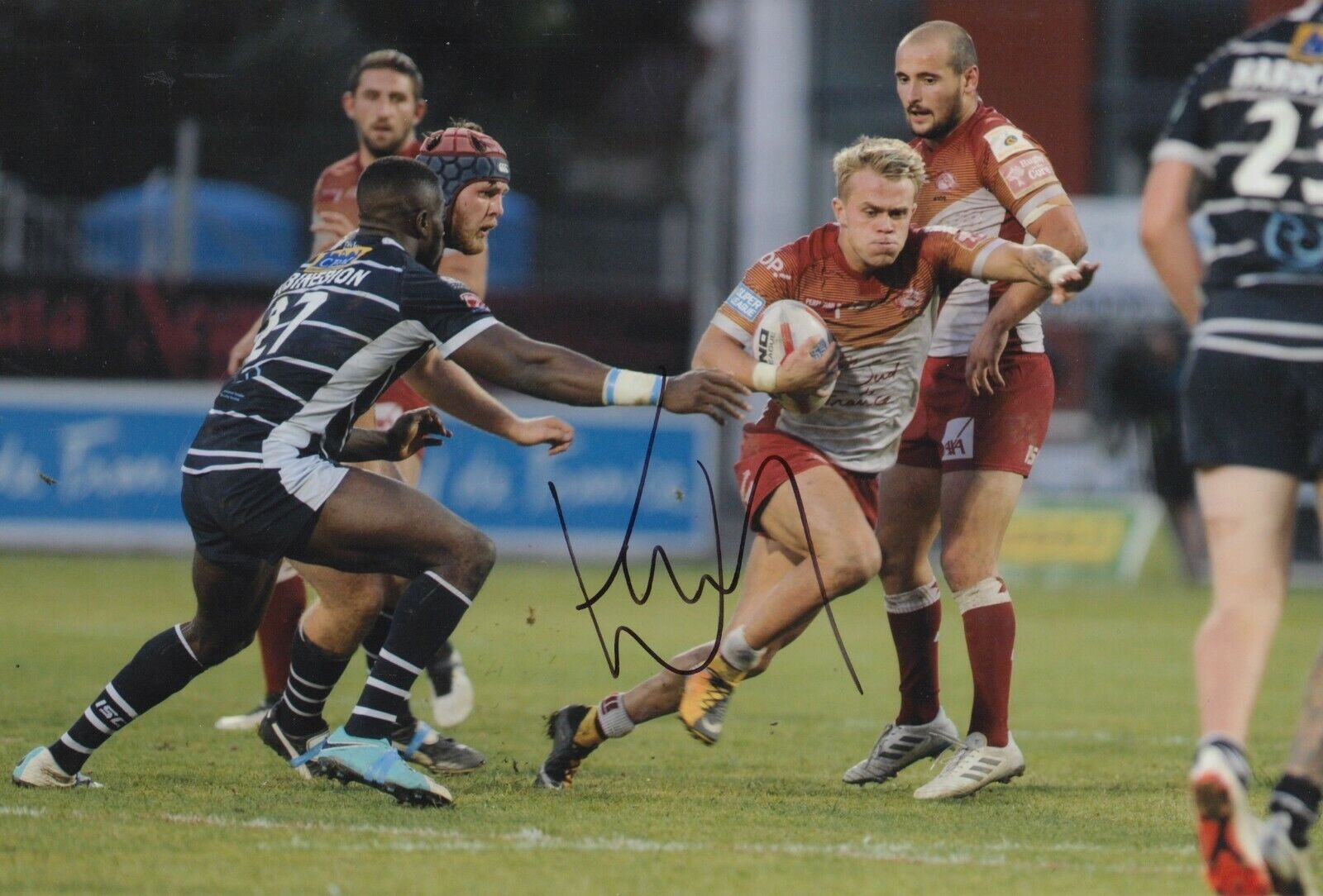 Lewis Tierney Hand Signed 12x8 Photo Poster painting - Catalans Dragons Autograph 2.