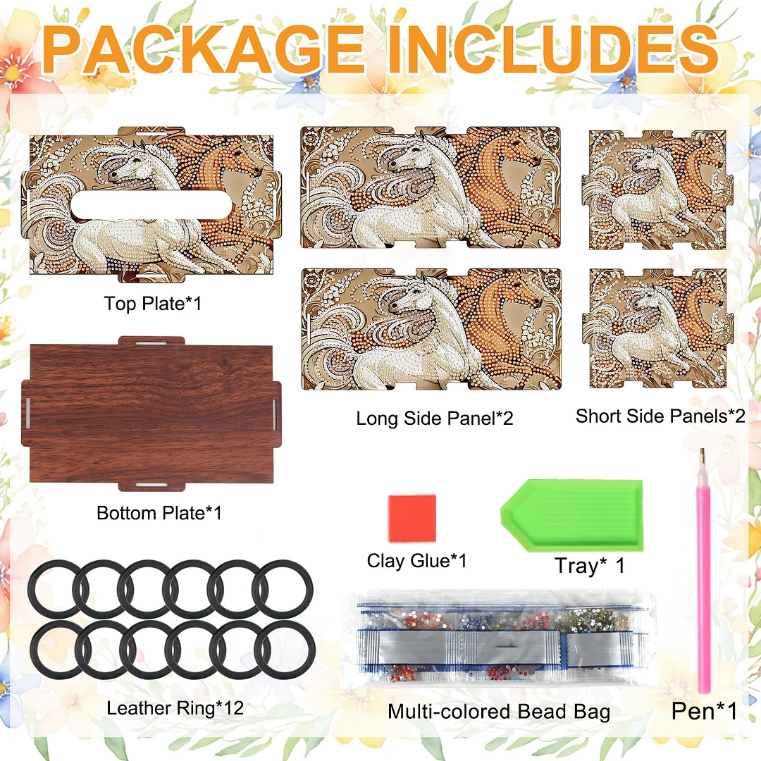 Wooden Diamond Painting Tissue Box for Home and Office Decoration (ZJH034)