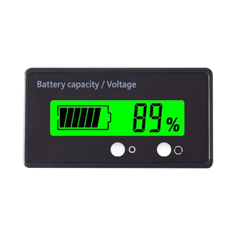 

Lead Acid Lithium Battery Capacity Meter Voltmeter with Green Backlight LCD, 501 Original