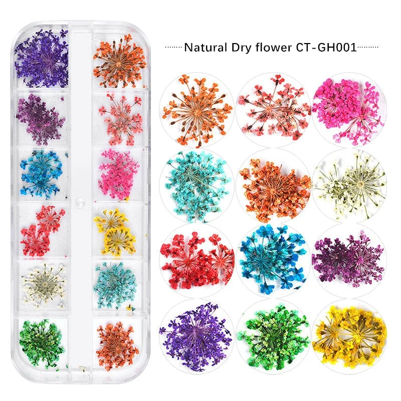 1 Box Gold Nail Glitter Flakes Irregular Aluminum Foil Sequins For Nails Powder Dried Flower For Nails Art Decoration