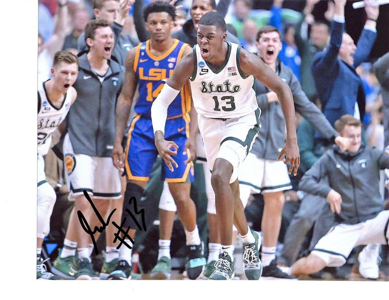 Gabe Brown Michigan State Spartans autographed signed 8x10 Photo Poster painting 2019 Final 4+