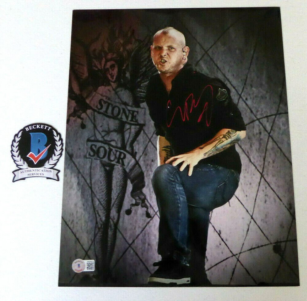 Corey Taylor Signed 11x14 Photo Poster painting, Singer, Stone Sour, Beckett Witness BAS COA