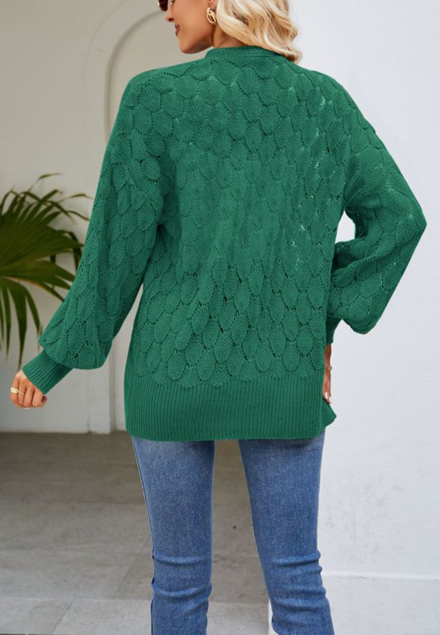 Geometric Crochet Knit Cardigan