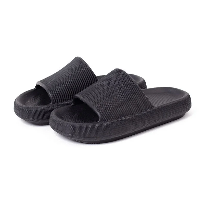 2021 Light Platform Men Slippers Summer Beach EVA Soft Sole Slide Women Slippers Sandals Leisure Indoor Bathroom Anti-slip Shoes