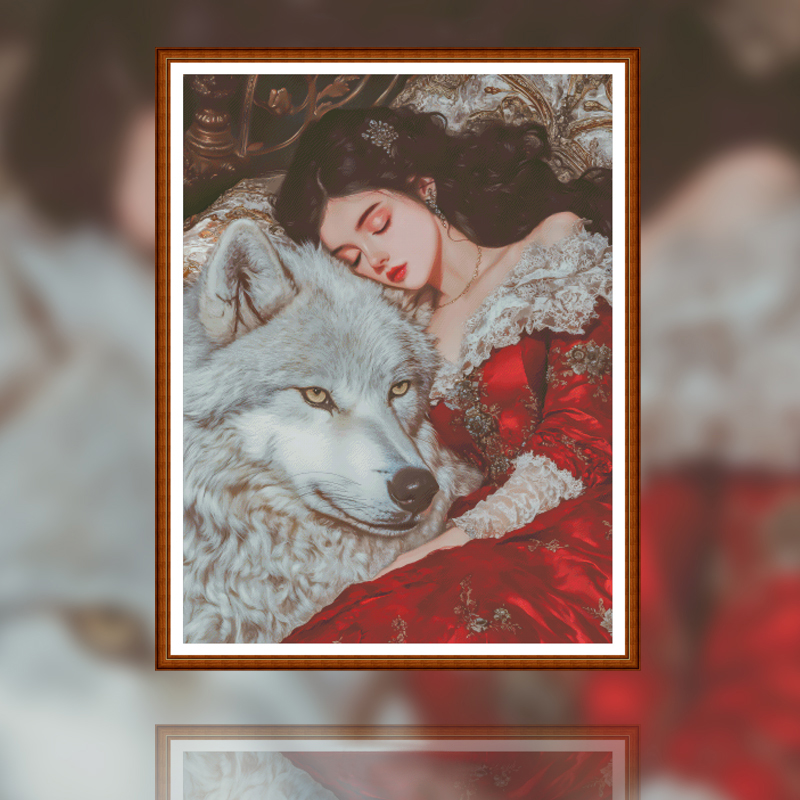 【Fairy Brand】Loyalty And Companionship Full 14CT Pre-stamped Canvas(75*100cm) 105 Colors Egyptian Cotton Cross Stitch