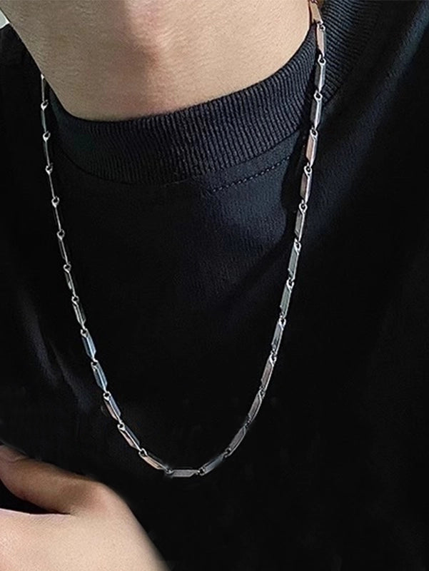Hip-Hop Retro Solid Color Men’S Necklace