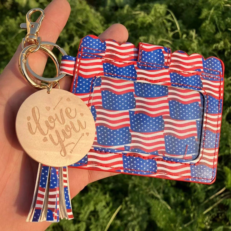 Unisex Lattice Bee Butterfly Pu Leather Open Card Holders