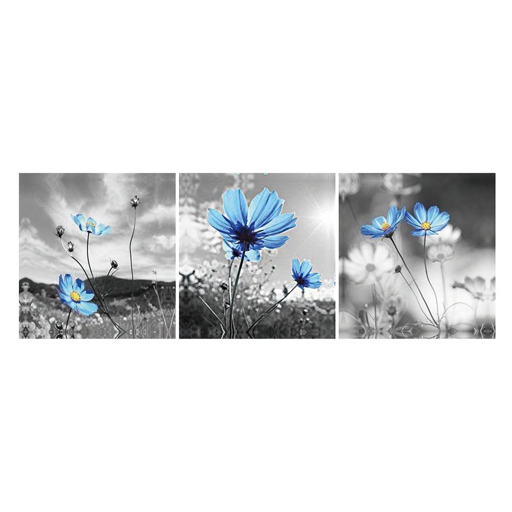

3pcs Flower - Round/Square Drill Diamond Painting - 80*30CM (Multi Big Size), Square diamond, 501 Original