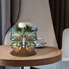 Diamond Painting Wooden Butterfly Diamond Painting Flower Vase Ornaments for Home Office Decor