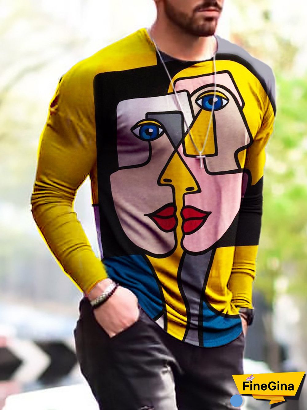 Cotton Long Sleeve Casual T-shirt