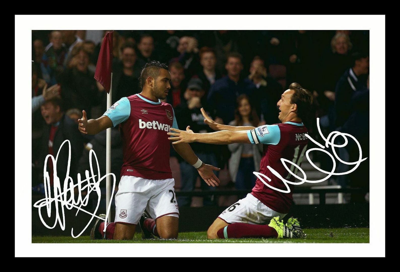 Dimitri Payet & Mark Noble - West Ham United Signed & Framed Photo Poster painting