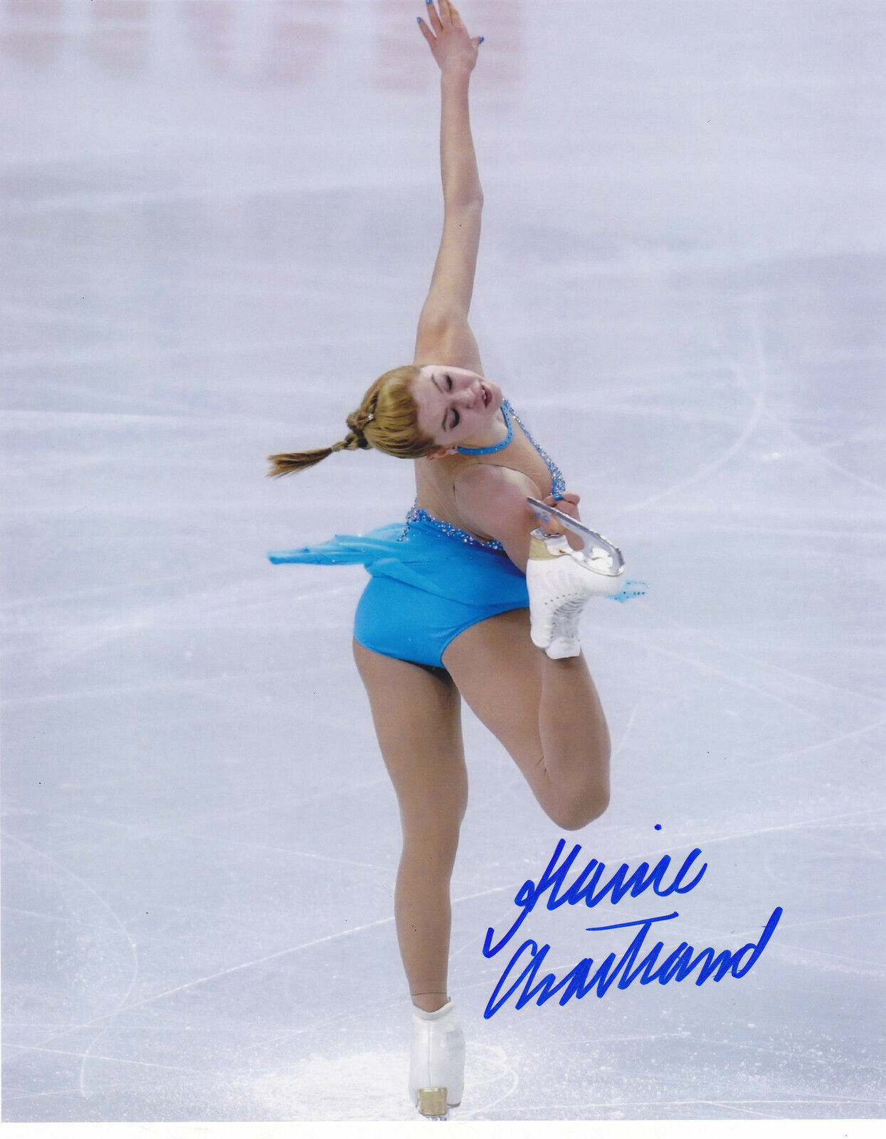 ALAINE CHARTRAND SIGNED AUTOGRAPHED FIGURE SKATING 8X10 Photo Poster painting PROOF #2