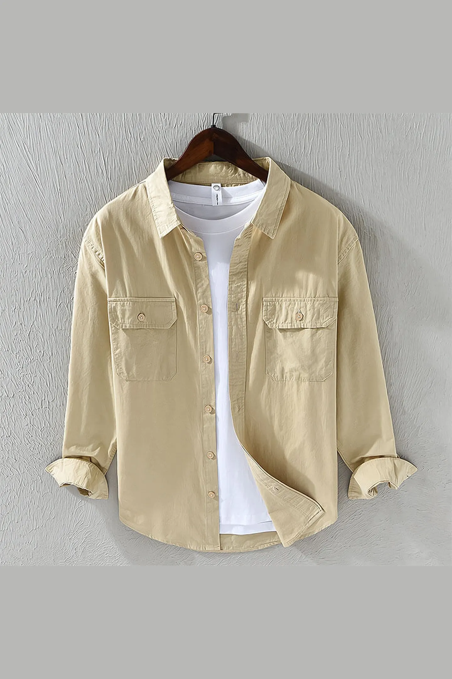 Men's Cotton Button-Down Shirt &ndash; Lisbon Relaxed Everyday Layer