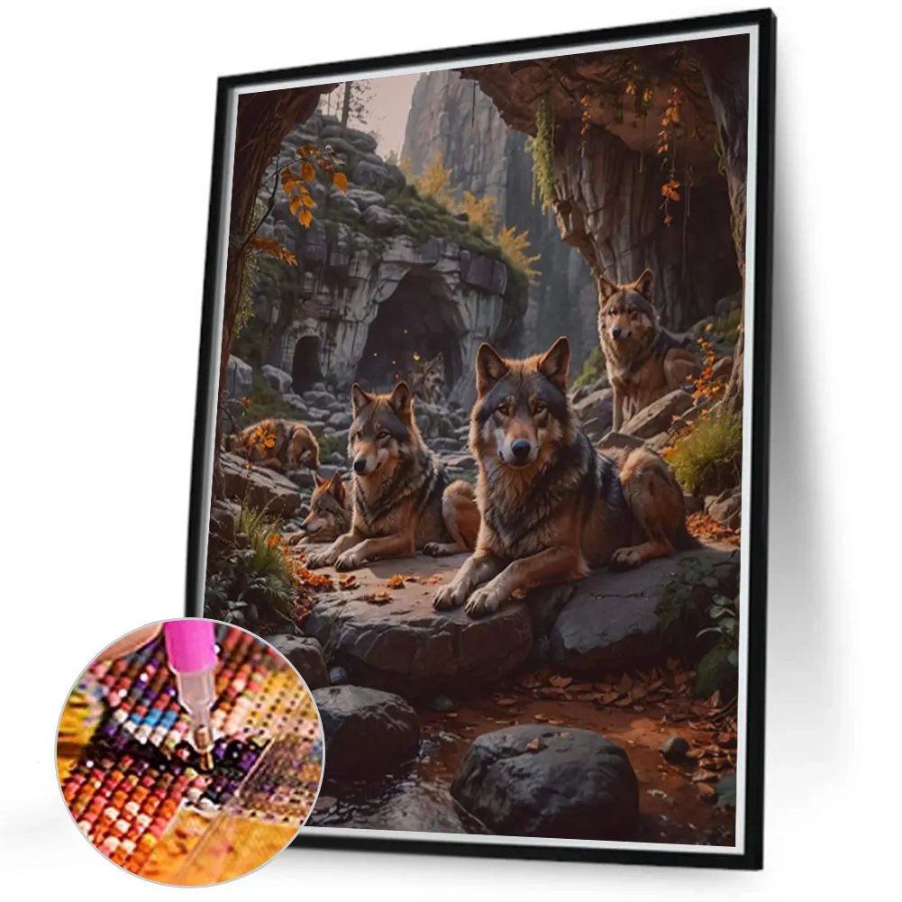 Diamond Painting - Full Round Drill - Wolf(Canvas|40*50cm)