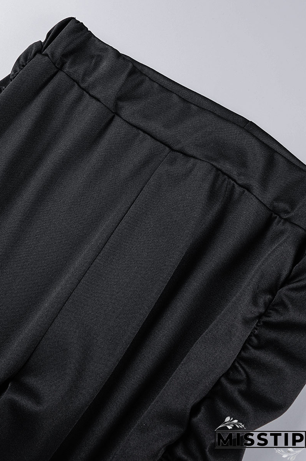 Pink Street Solid Hollowed Out Zipper Collar Long Sleeve Two Pieces