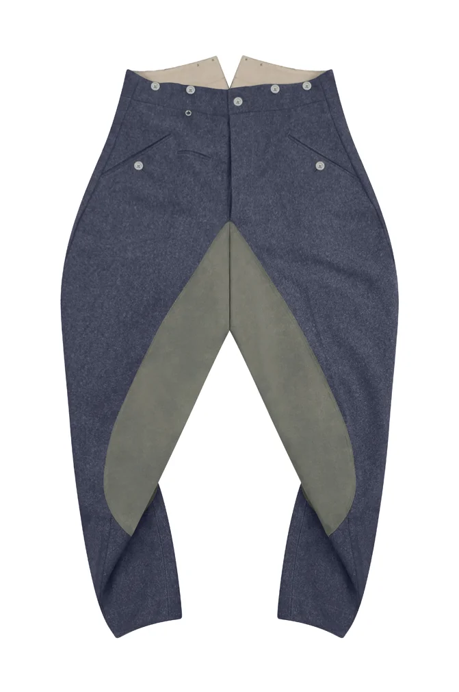   Luftwaffe German M1940 Blue Grey Wool Mounted Troops Riding Breeches German-Uniform