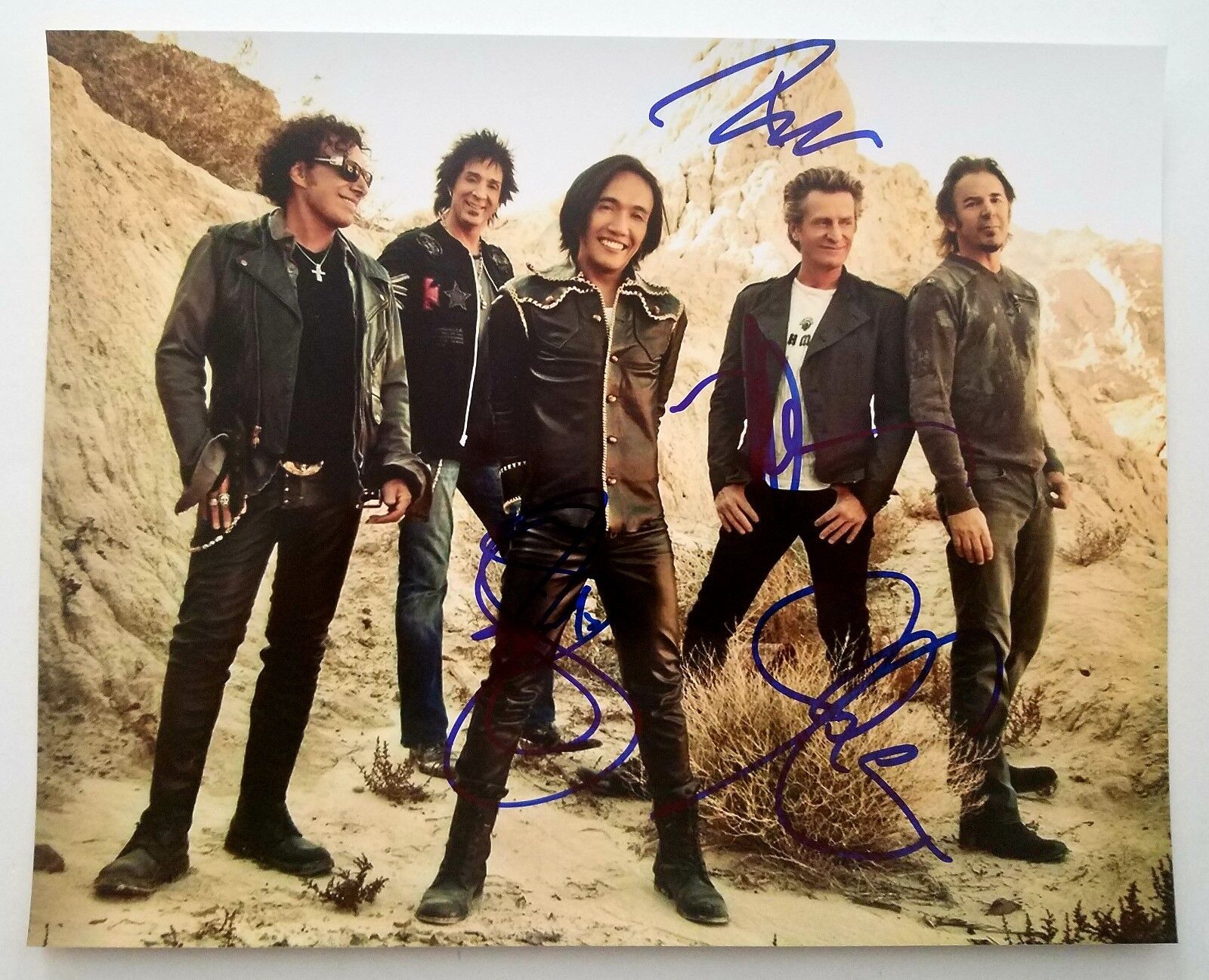 Journey Signed 8x10 Photo Poster painting Arnel Pineda Neal Schon Ross Valory Jonathan Cain RAD