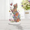 (US Only)Acrylic Special Shape Flower Cat Butterfly Desktop Diamond Painting Art Kits
