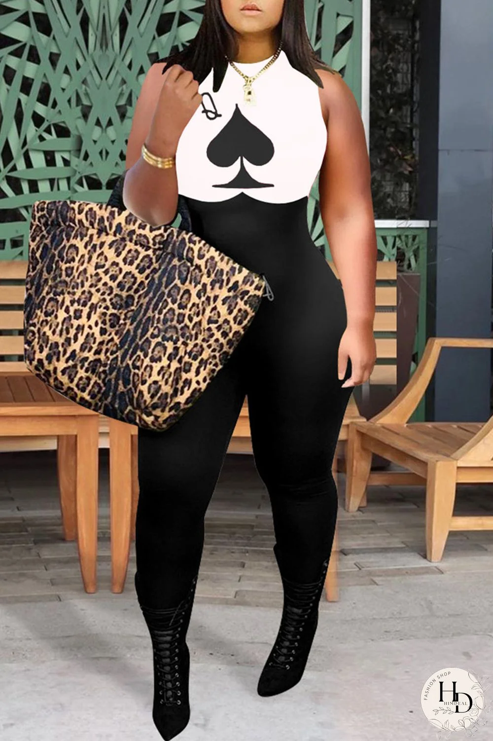 Red Fashion Casual Print Split Joint O Neck Skinny Jumpsuits