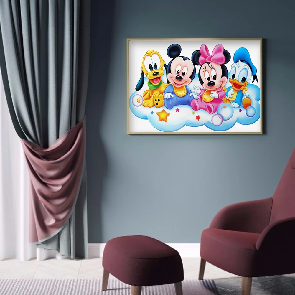 Diamond Painting - Full Round Drill - Mikey Mouse(40*30cm)