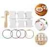 Cross Stitch Floss Bobbin Organizer Kit - 100 Bobbins, Jump Rings, Mini Bobbin Winder & Blank Labels tapestrymarket