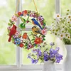 DIY Diamond Painting Kit Garden Wreath Bluebird 9.45x9.45in