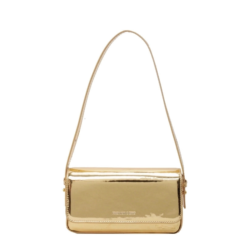 Women’s Small Pu Leather Solid Color Streetwear Magnetic Buckle Square Bag