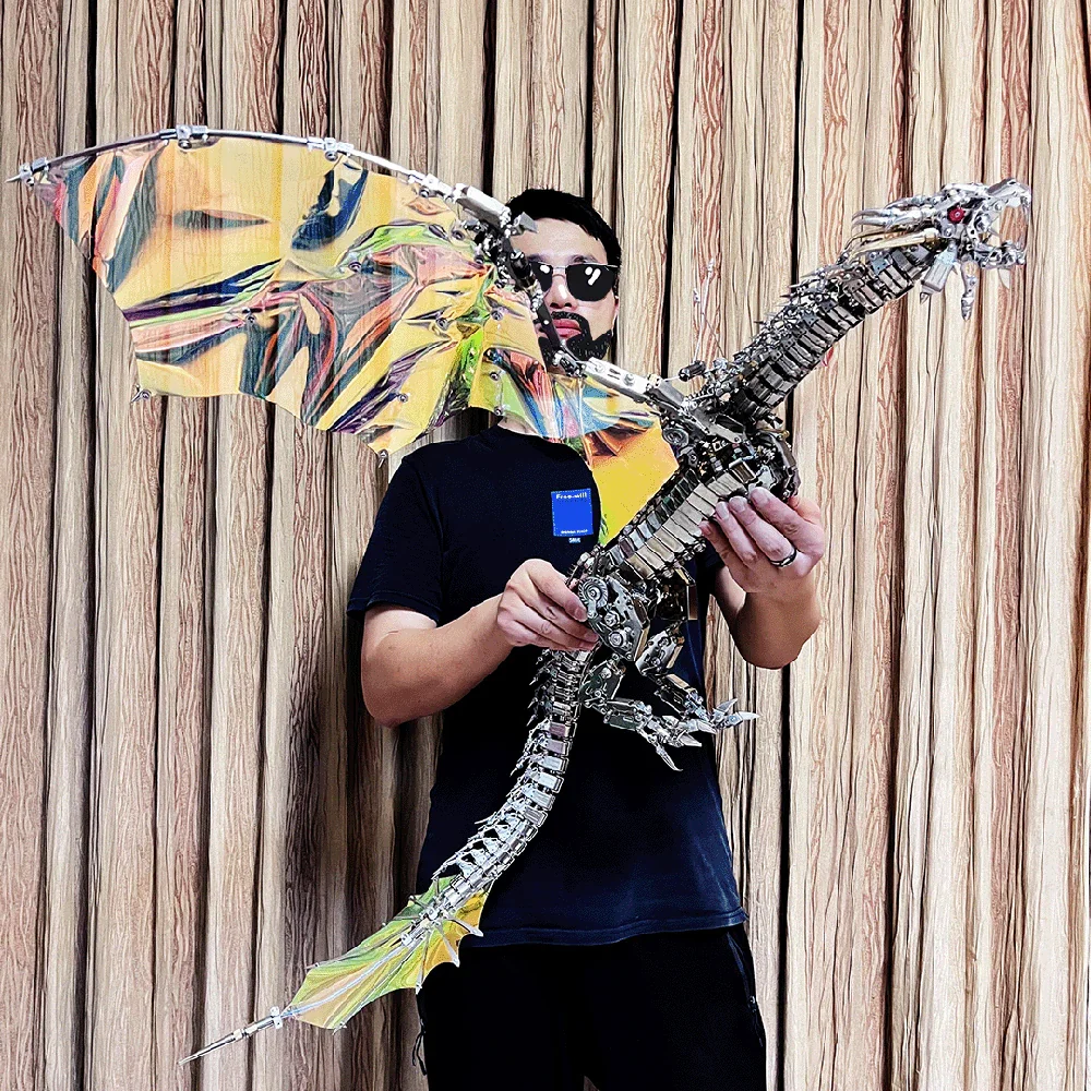 Zestaw Modelu 3D Mechaniczny Latający Smok Dragon Zestaw Modelu 3D Mechaniczny Tyranozaur Rex