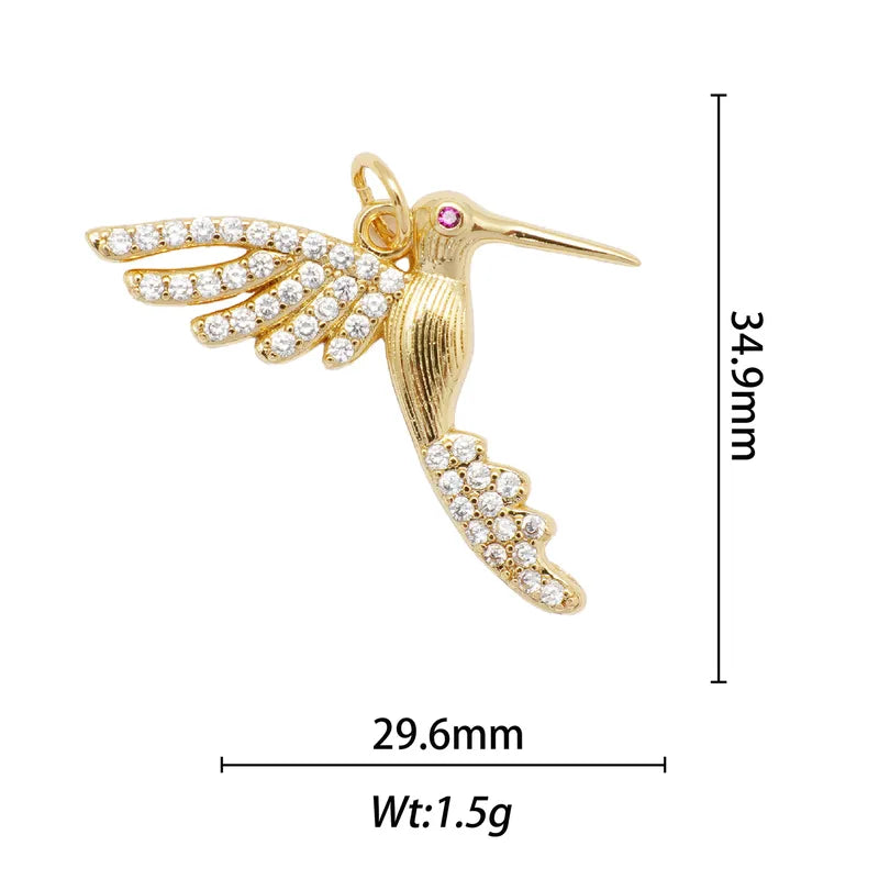 1 Piece 13.8*28.1mm 15.9*26mm 21.7*28.4mm Copper Pearl Zircon 18K Gold Plated Animal Paw Print Shell Jewelry Accessories Pendant