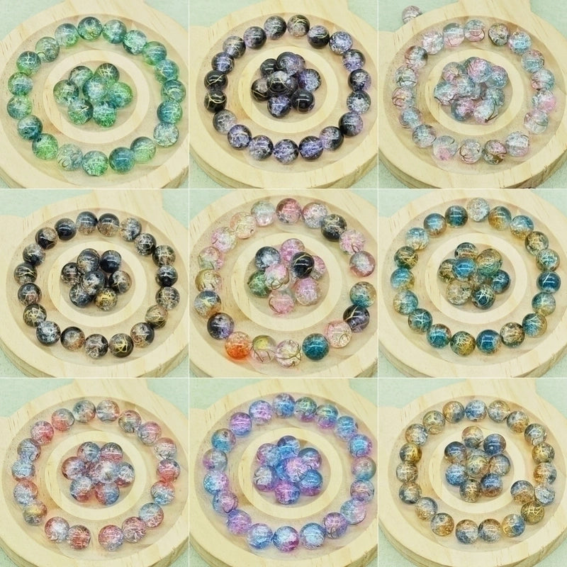 50 PCS/Package Glass Color Block Beads3