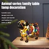 Dog Lamp Dog Series Art Night Light Stained Resin Dog Desk Lamp Home Decor