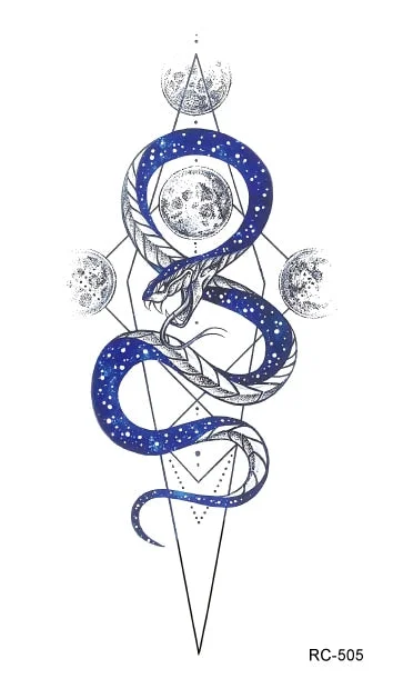 52 Kinds Watercolor Animals Fake Tattoos Temporary Cat Flamingo Wolf Whale Fox Butterfly Waterproof Tatto Stickers Small Size