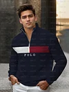Men's fashion casual luxury long-sleeved crew-neck sweater