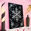 DIY Pearl Painting Snowflake for Home Wall Decor with Frame(40*30cm)